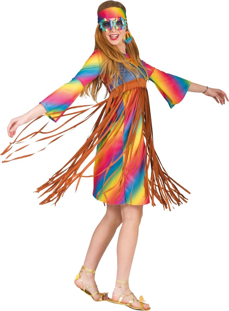 Hippie Kleed Sanna | Maat 32-34 | Verkleedkleding